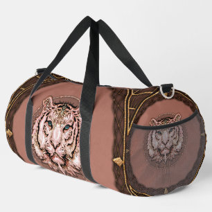 Captivating and artistic depiction of a tiger duffle bag