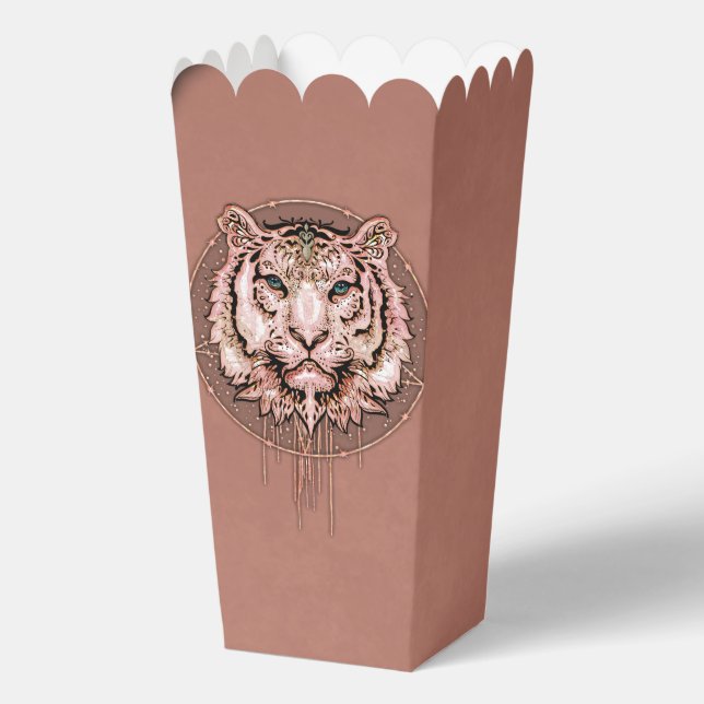 Captivating and artistic depiction of a tiger favour box (Back)