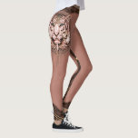 Captivating and artistic depiction of a tiger leggings<br><div class="desc">Captivating and artistic depiction of a tiger's face that impresses with its attention to detail. The main focus is on the tiger, whose fur shimmers in a soft pink, decorated with intricate patterns that underline the animal's natural beauty and elegance. The tiger's bright blue eyes captivate the viewer, giving the...</div>