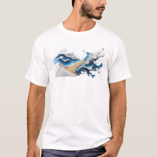 Captivating BEACH ABSTRACT Fashion Art T-Shirt