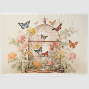 Captivating Beauty: Birdcage Decoupage Tissue Paper