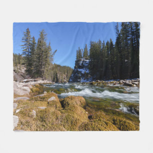 Captivating Beauty of the Athabasca River Fleece Blanket