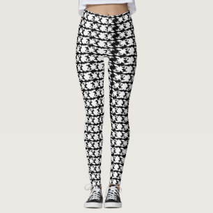 Captivating Black and White Pattern Photo  Leggings