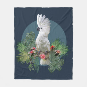 Captivating Cockatoo Bird Fleece Blanket