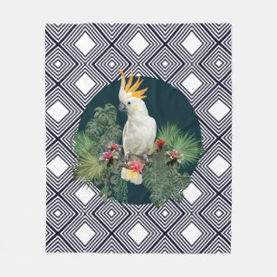 Captivating Cockatoo Bird Fleece Blanket