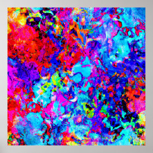 Captivating Colour Schemes of Abstract Pattern Poster