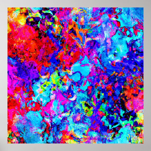 Captivating Colour Schemes of Abstract Pattern Poster (Front)