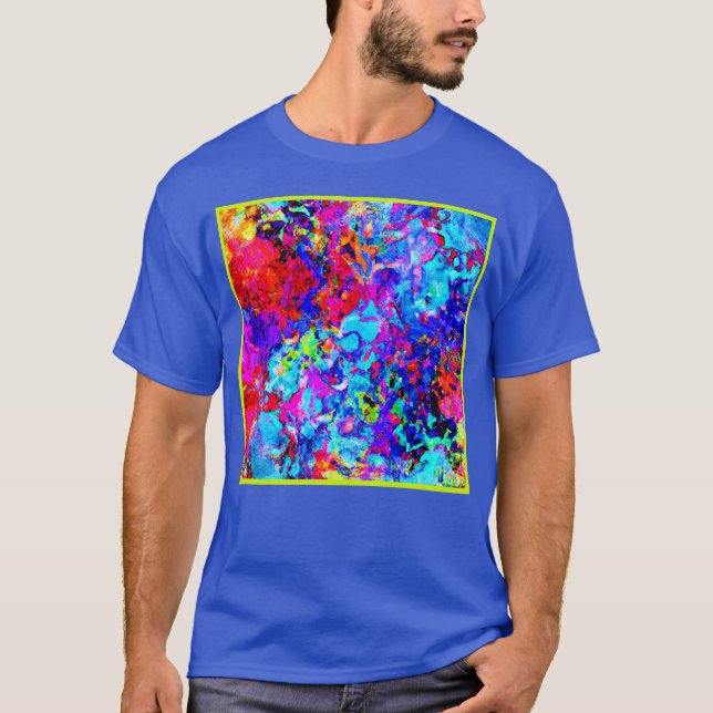 Captivating Colour Schemes of Abstract Pattern T-Shirt (Front)