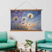 Captivating Dandelions in Nightsky AI Art Painting