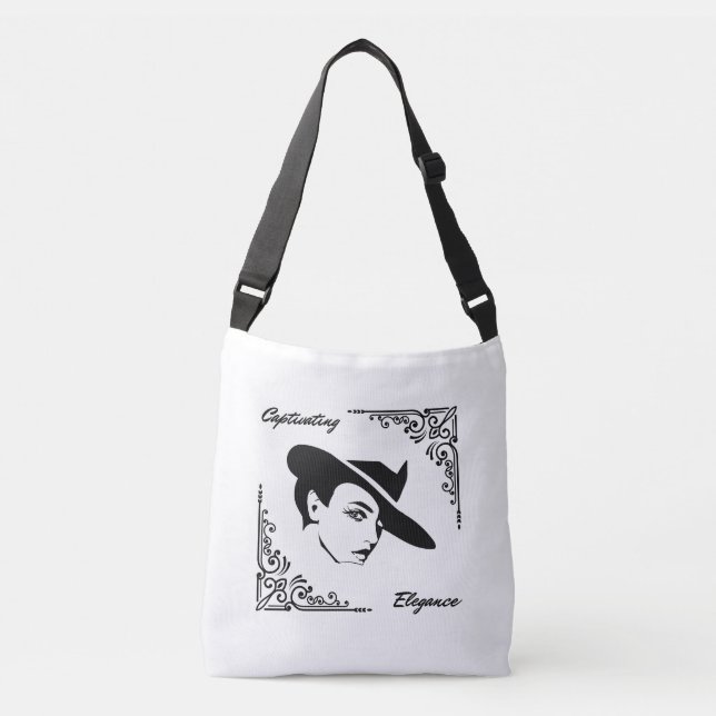 Captivating Elegance Beautiful Modern Woman Crossbody Bag (Front)