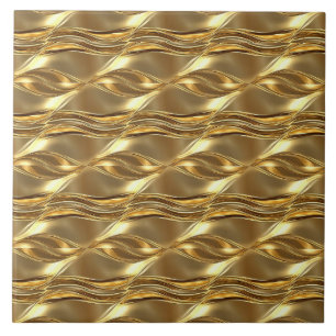 Captivating gold pattern ceramic tile