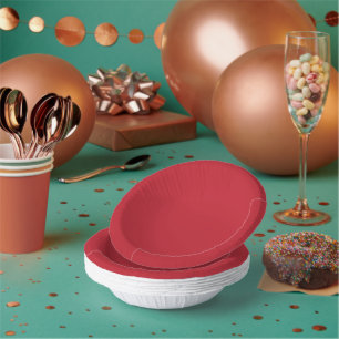 Captivating Red Background White Border Design Paper Plate