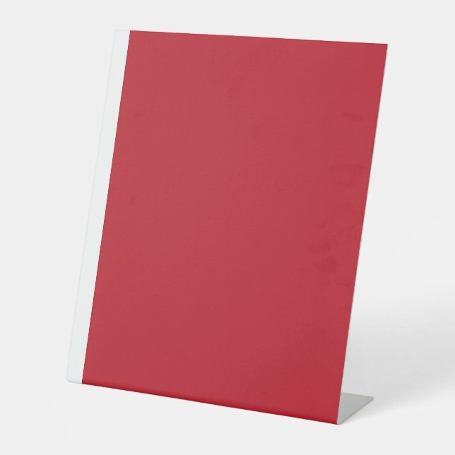 Captivating Red Background White Border Design Pedestal Sign (Front)