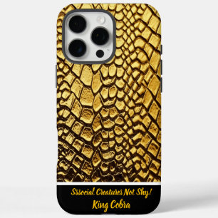 Captivating textures of golden snake skins iPhone 16 pro max case
