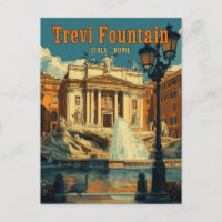 Captivating Trevi Fountain, Rome - Vintage
