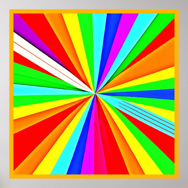 Captivating Vibrant Hues Colourful Pattern Poster (Front)