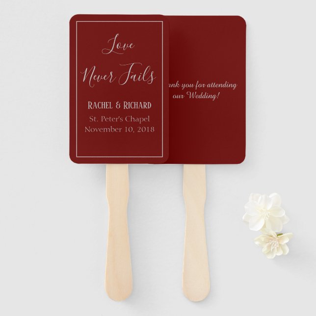 Captivating Wedding Hand Fan (Front and Back)