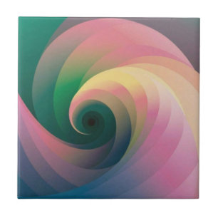 captivating whirlwind: Soft Colour Gradient Design Ceramic Tile