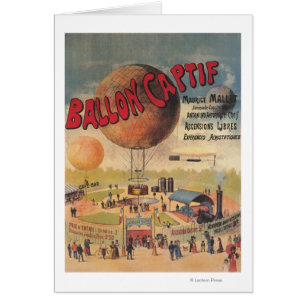 Captive Balloon Rides at a Exposition Poster