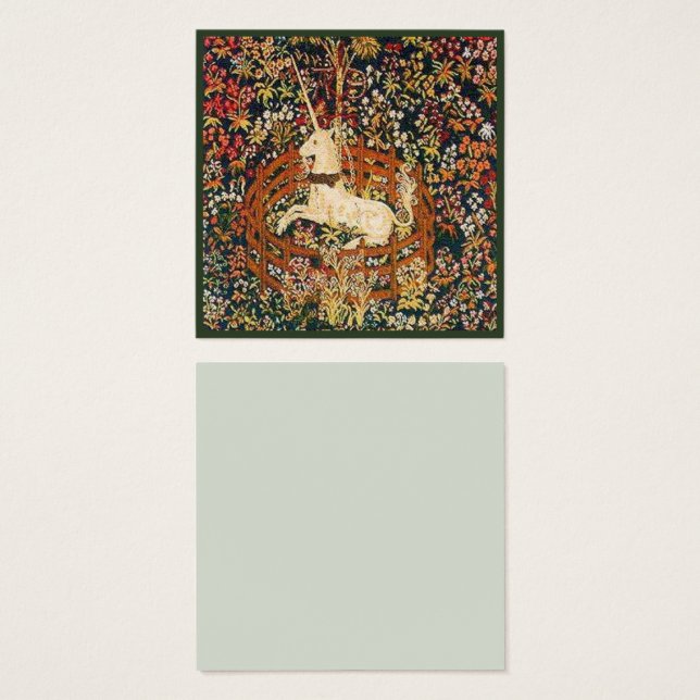 Captive Unicorn from mediaeval tapestry (Front & Back)