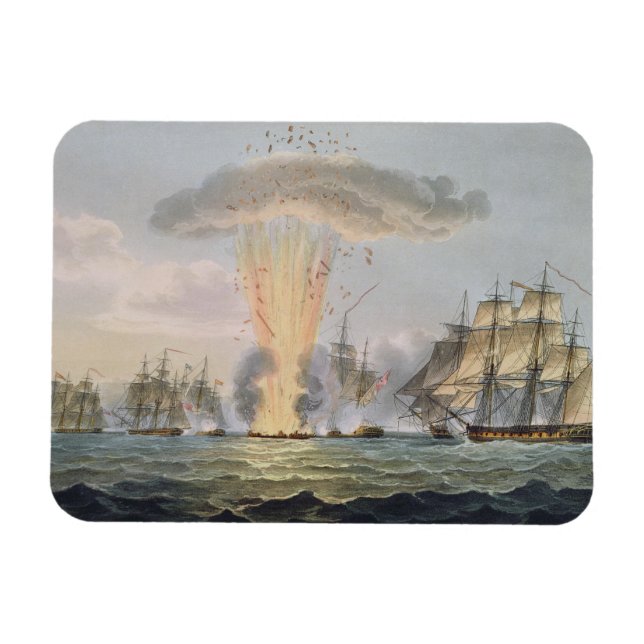 Capture and Destruction of Four Spanish Frigates, Magnet (Horizontal)