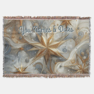 Capture Art Winter Scene & Snow and Ice Crystals Throw Blanket