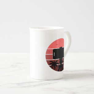 Capture Life Vibes – Tropical Sunset Creator Bone China Mug