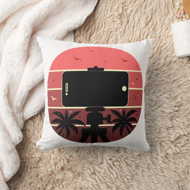 Capture Life Vibes – Tropical Sunset Creator Cushion (Blanket)