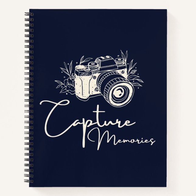 Capture Memories Photography Quote Notebook (Front)
