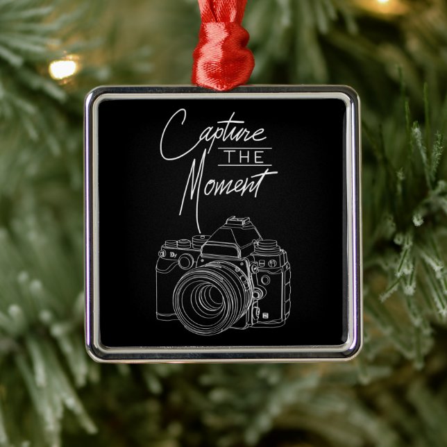 Capture  Moment Camera Photography Photographer. Metal Ornament (Tree)