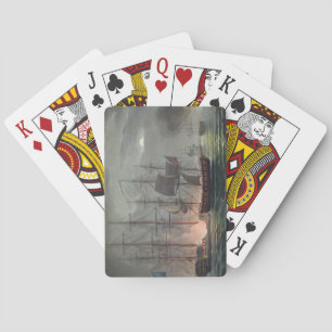 Capture of La Desiree, July 7th 1800, from 'The Na Playing Cards
