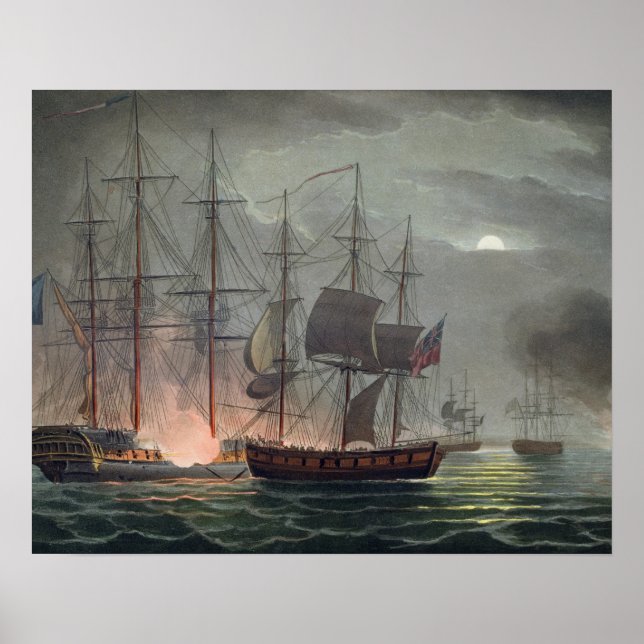 Capture of La Desiree, July 7th 1800, from 'The Na Poster (Front)