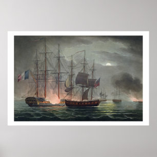 Capture of La Desiree, July 7th 1800, from 'The Na Poster