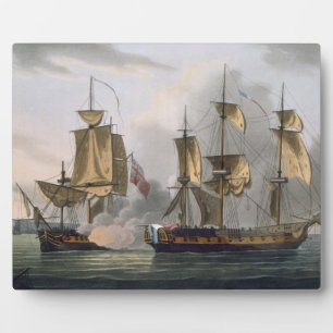 Capture of La Reunion, October 21st 1793, from 'Th Plaque