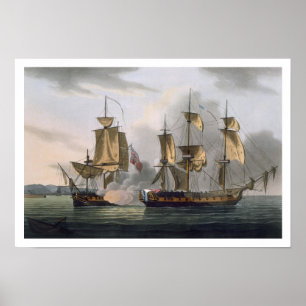 Capture of La Reunion, October 21st 1793, from 'Th Poster