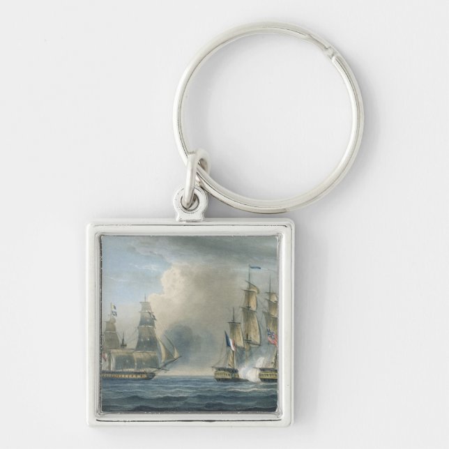 Capture of the Pomone by HMS Arethusa off Cuba in Key Ring (Front)
