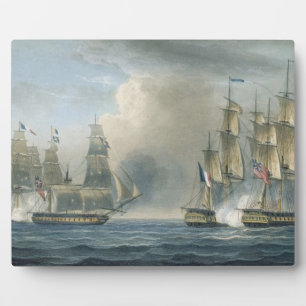 Capture of the Pomone by HMS Arethusa off Cuba in Plaque