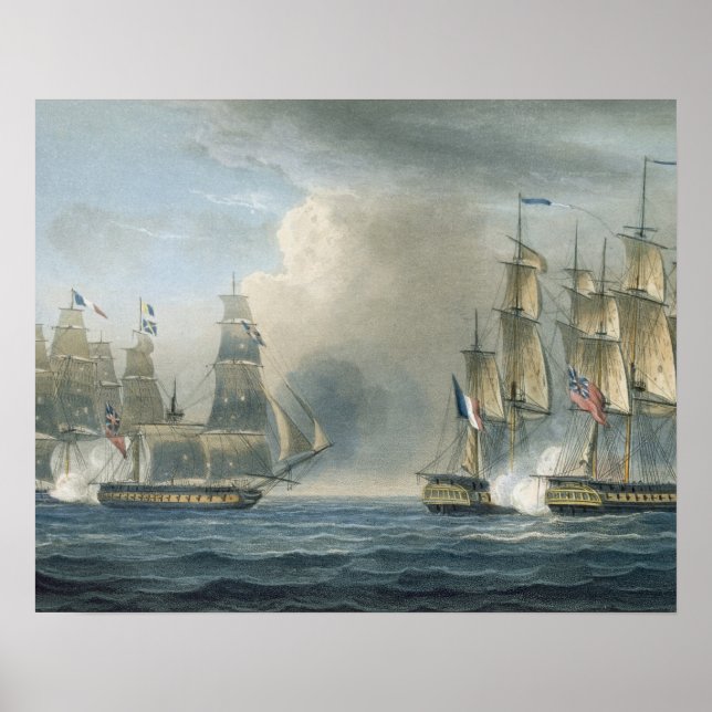 Capture of the Pomone by HMS Arethusa off Cuba in Poster (Front)