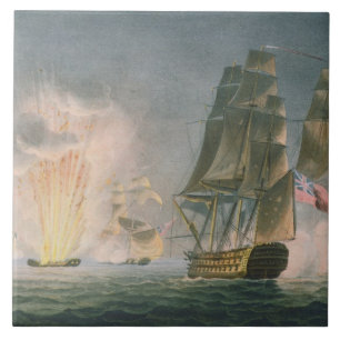 Capture of the Rivoli, 22nd February, 1812, engrav Ceramic Tile
