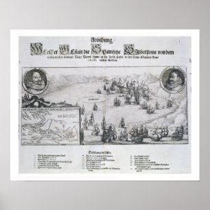 Capture of the Spanish fleet by the Dutch under Ad Poster