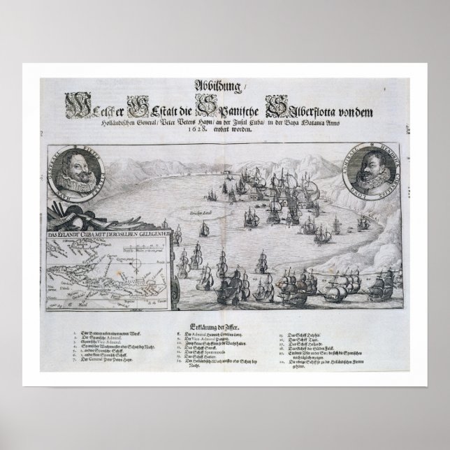 Capture of the Spanish fleet by the Dutch under Ad Poster (Front)