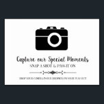 Capture our Moments Placecards Table Number<br><div class="desc">Perfect place cards for a disposable camera activity at your next event. Place the table cards on your table and let your guests be the photographers!</div>