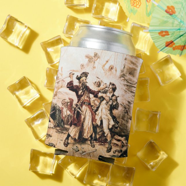Capture, Pirate Blackbeard, Queen Anne's Revenge Can Cooler (In Situ Summer)