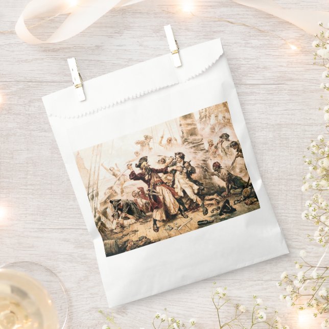Capture, Pirate Blackbeard, Queen Anne's Revenge Favour Bag (Clipped)