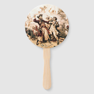 Capture, Pirate Blackbeard, Queen Anne's Revenge Hand Fan