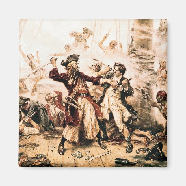 Capture, Pirate Blackbeard, Queen Anne's Revenge Magnet (Front)