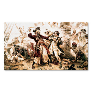 Capture, Pirate Blackbeard, Queen Anne's Revenge Magnetic Business Card