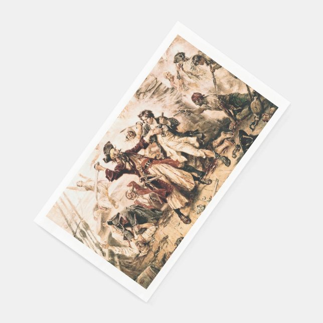 Capture, Pirate Blackbeard, Queen Anne's Revenge Napkin (Corner)