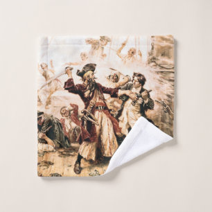 Capture, Pirate Blackbeard, Queen Anne's Revenge Wash Cloth