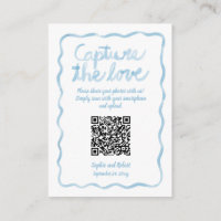 Capture Share Photos QR Code Wavy Blue Frame